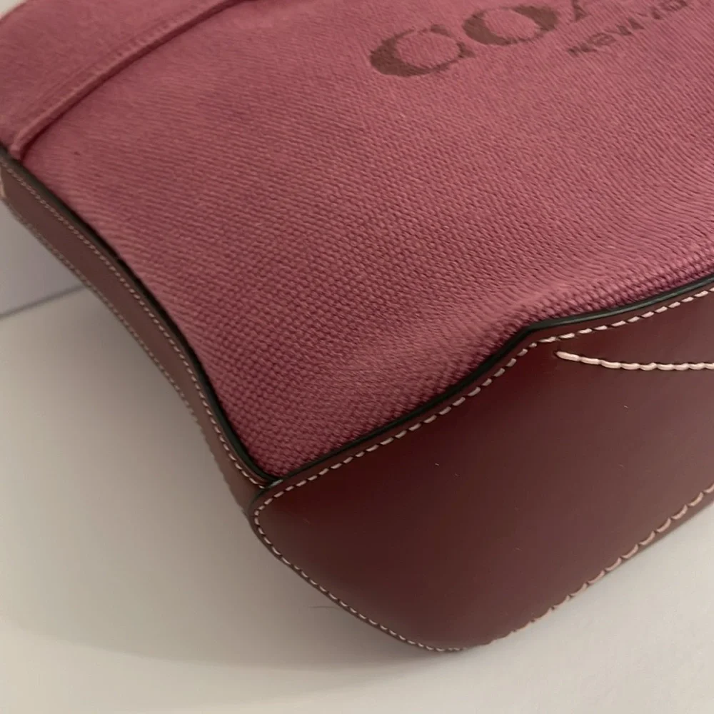 Coach Small Canvas Tote Light Raspberry Multi - Picture 9 of 12